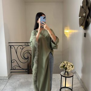 Blouse asymétrique plume [KAKI]