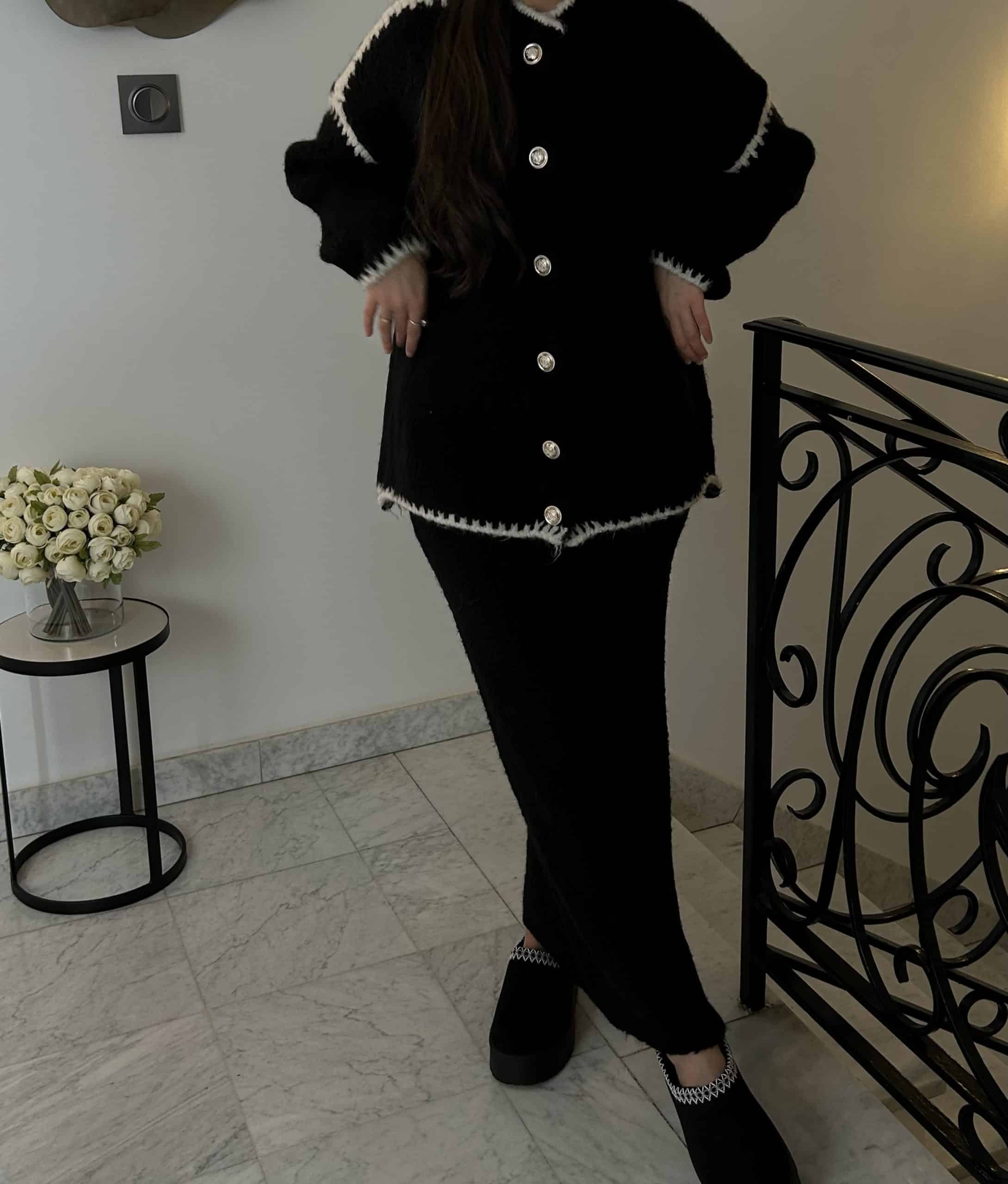 Gilet fil blanc [NOIR]