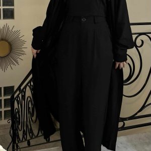 Ensemble 3 pièces en LIN   [NOIR]