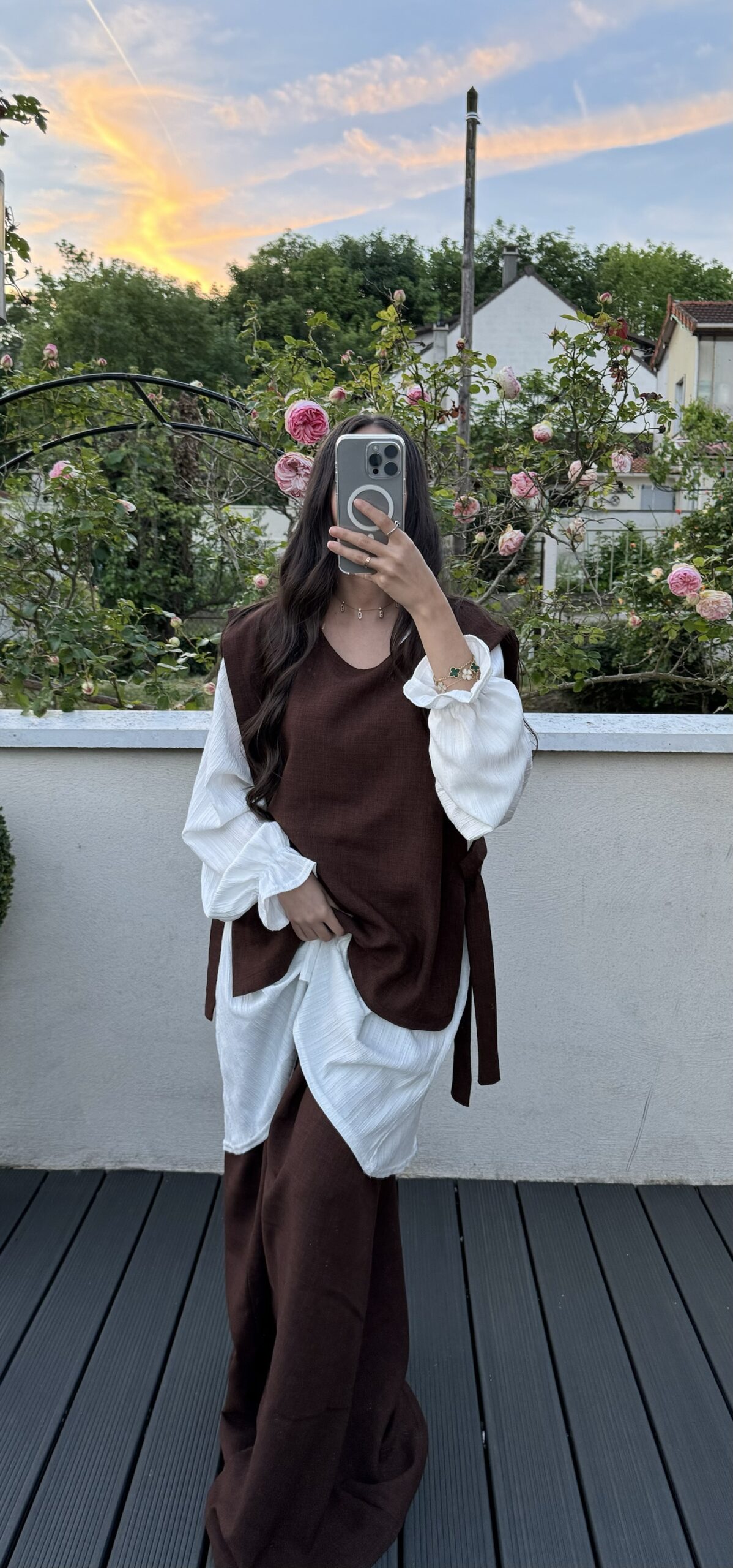 Ensemble 3 pièces jupes mastour MARRON [QUALITÉ+]