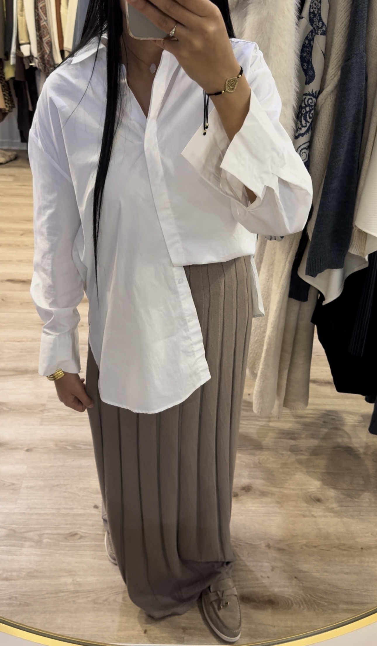 Jupe d’automne maxi longue [TAUPE]