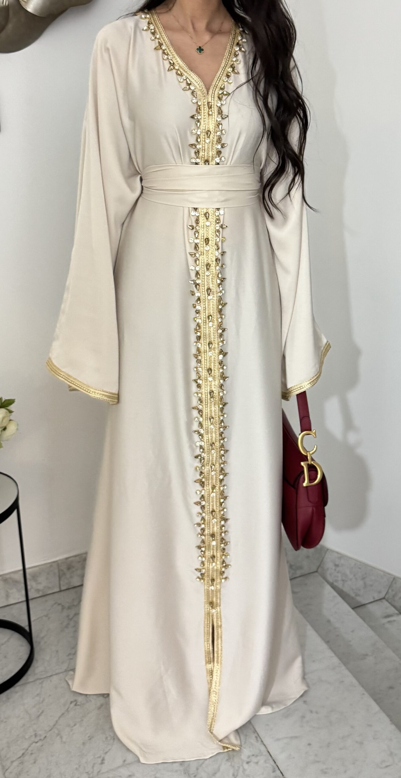 blue dress for baby girl Jessica Cotton Caftan Dress — Beige | Sophie Théallet main image 0