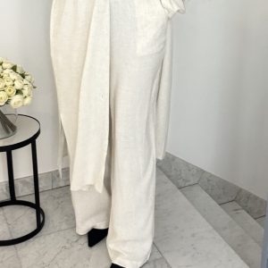 Blouse en LIN oversize [BEIGE]