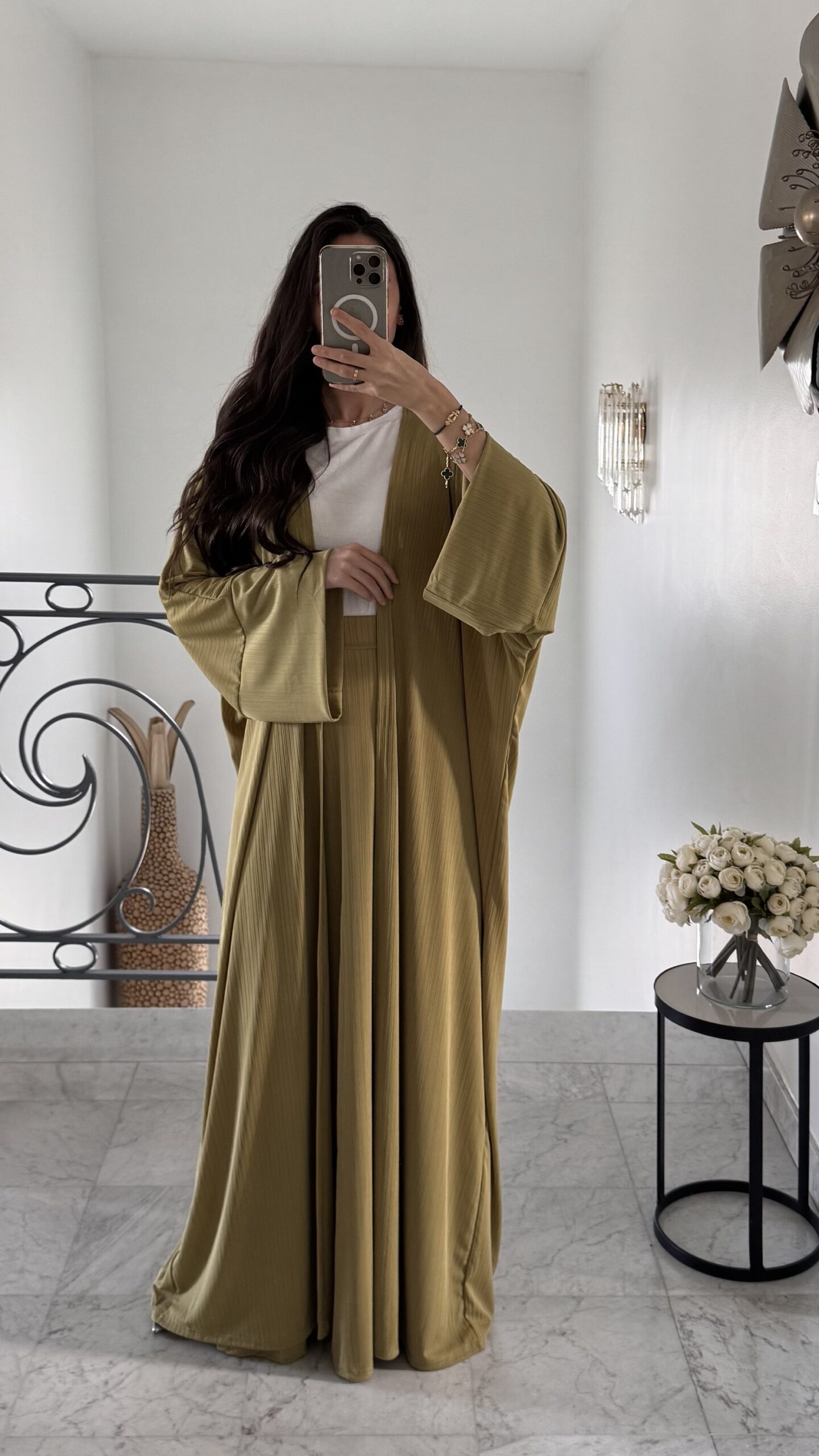 Ensemble kimono et jupe [OLIVE]
