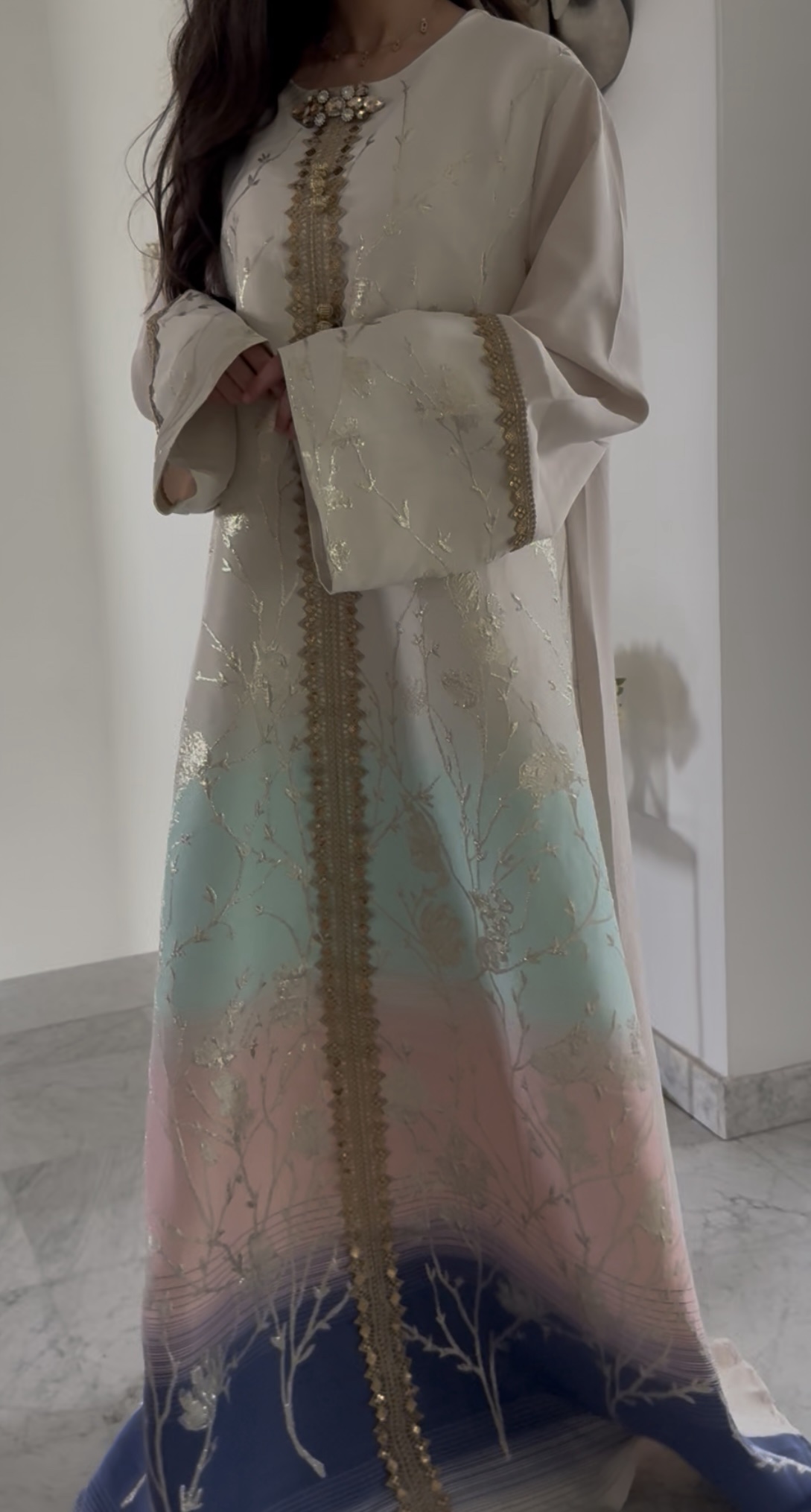 Abaya dégradée [BLEU NUIT]