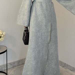 Kimono en brocard [BLEU]