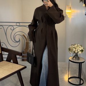 Manteau cintré doublé [MARRON]