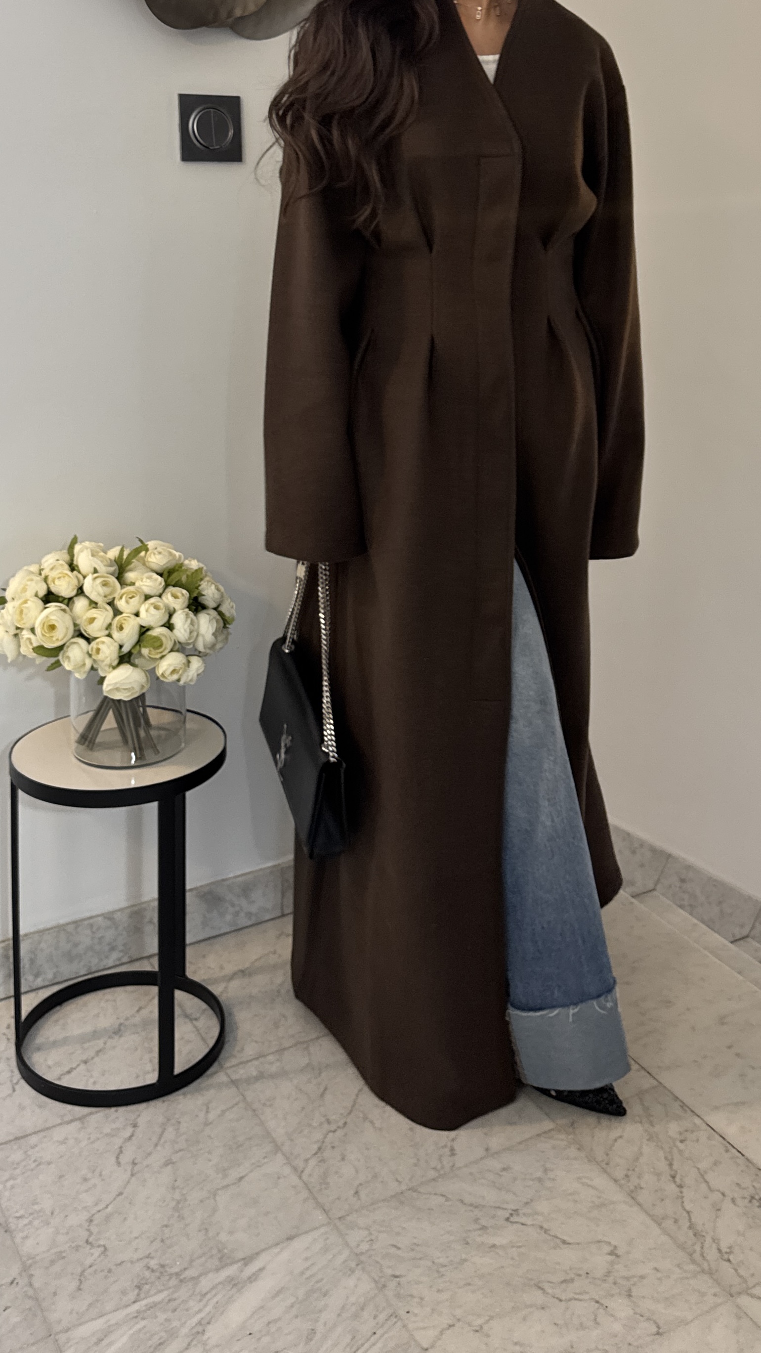 Manteau cintré doublé [MARRON]