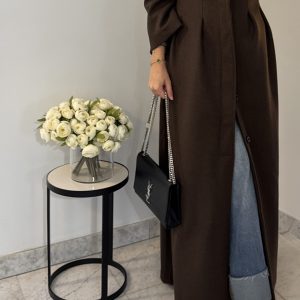 Manteau cintré doublé [MARRON]