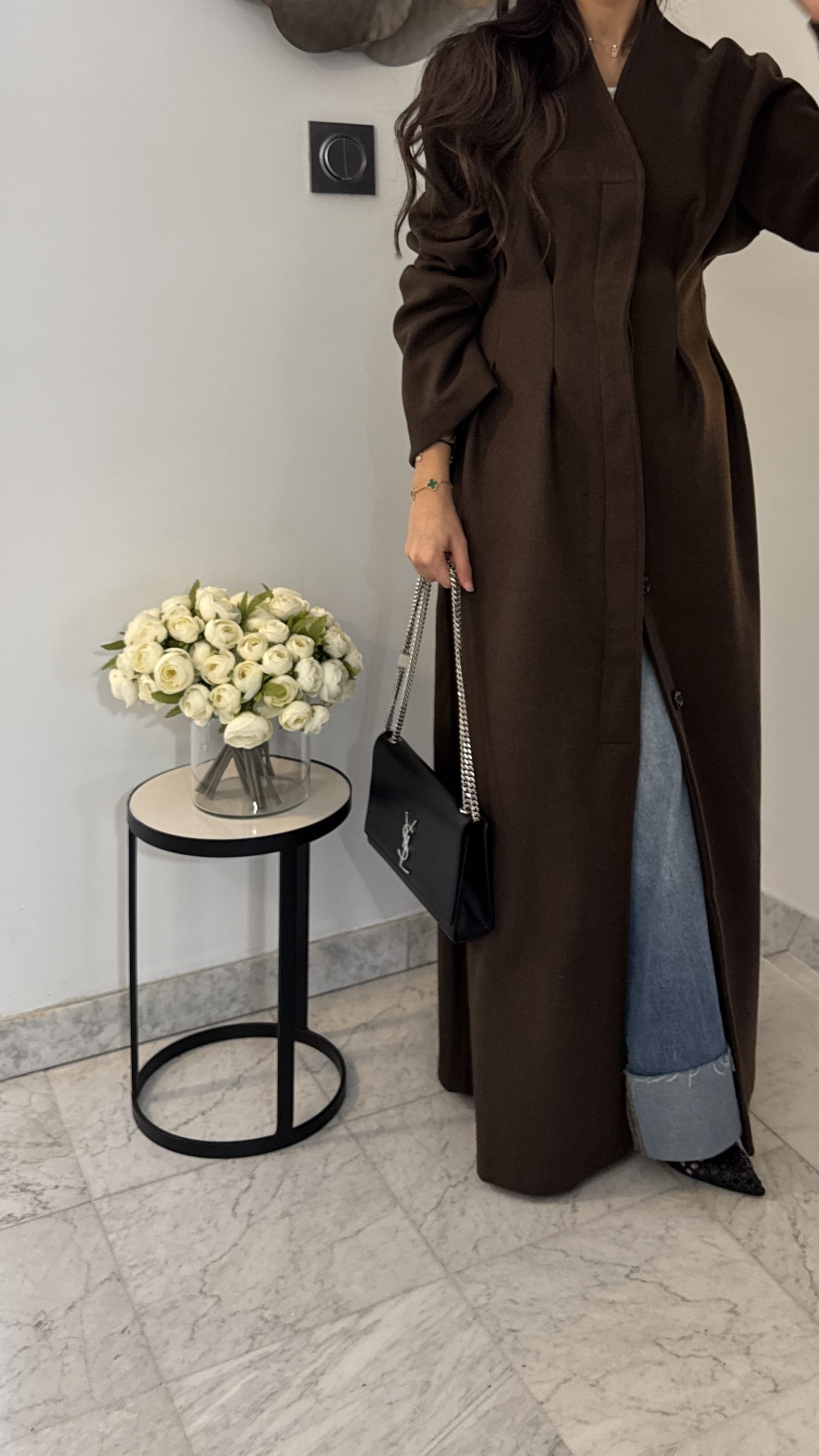 Manteau cintré doublé [MARRON]