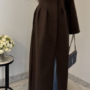 Manteau cintré doublé [MARRON]