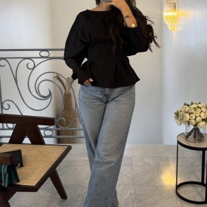 Haut lacets au dos [NOIR]