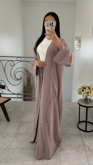 Abaya ou kimono perlé [ROSE]