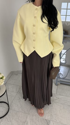 Blazer cintré court [JAUNE]