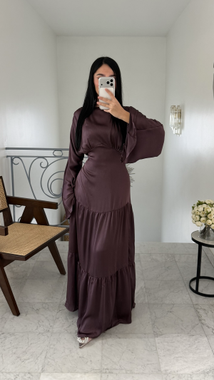 فستان طويل برباط في الخلف PRUNE