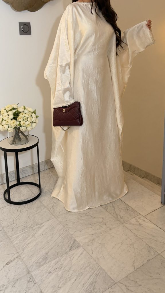 Abaya faracha brocard [BLANC]