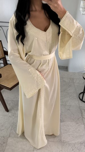 Caftan premium perlée [ECRUE]