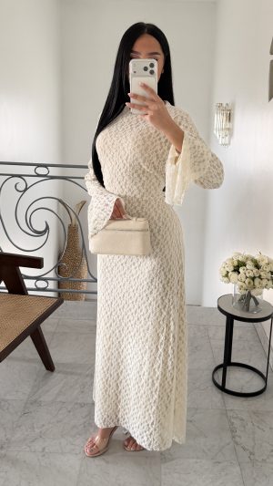 Robe en dentelle [BEIGE]