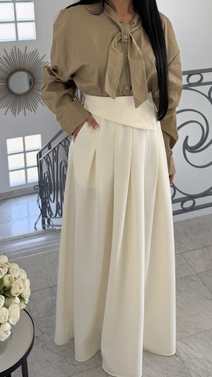 Chemisier long  noeud  [TAUPE]