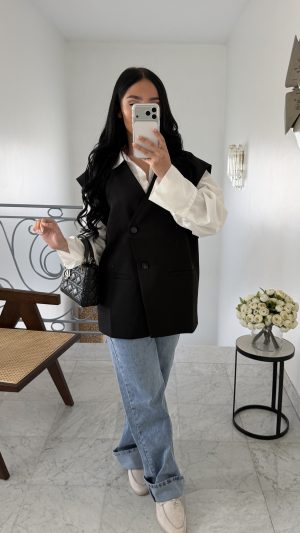 Blazer sans manche [NOIR]