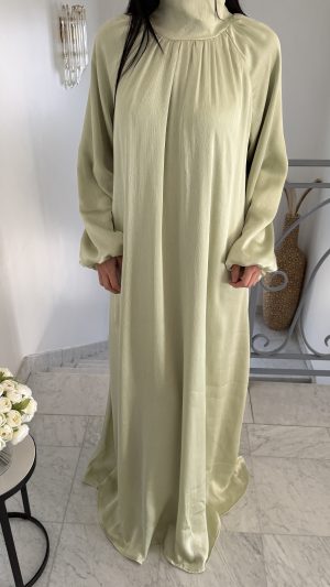 Robe longue col montant [VERT]