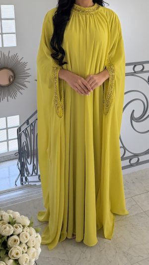Robe longue en mousseline [VERT]