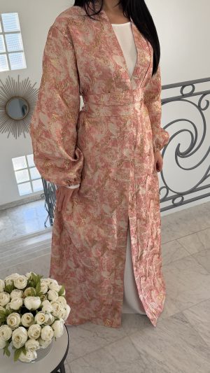 Ensemble brocard aux manches bouffantes [ROSE]