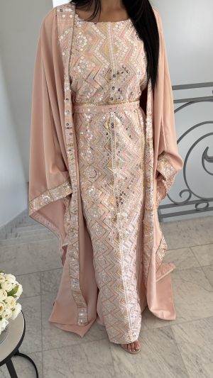 Ensemble faracha majestueux à motifs [ROSE]