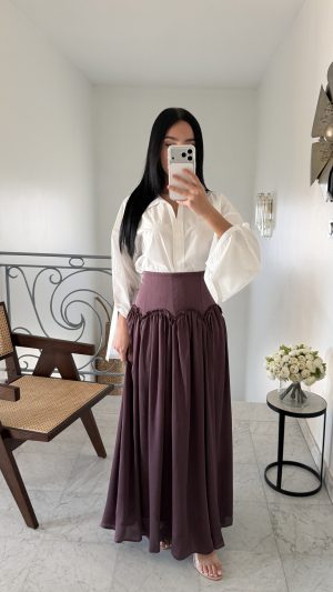 تنورة طويلة بتفاصيل PRUNE