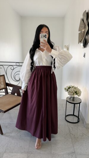 Jupe oversize [BORDEAUX]