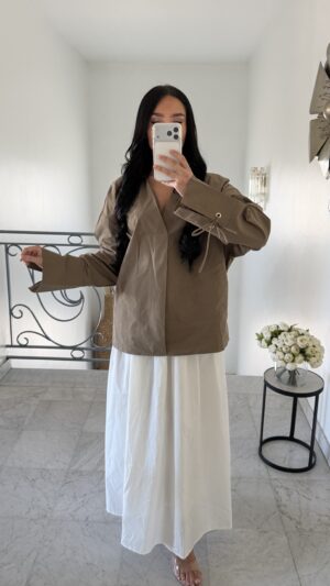Chemisier en coton [TAUPE]