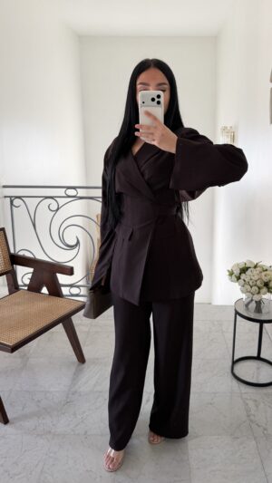 Ensemble blazer cintrée [MARRON]