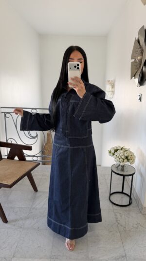 Ensemble en jean jupe [BLEU]