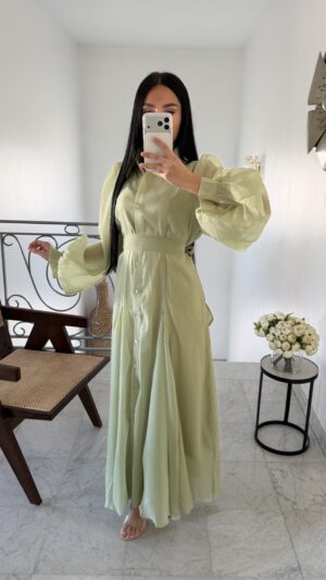 Robe en organza volant  [VERT]