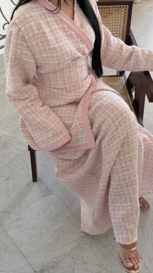CREATION - Ensemble en tweed beldi premium [ROSE]