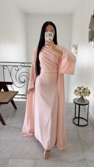 Ensemble long robe cintrée [ROSE]