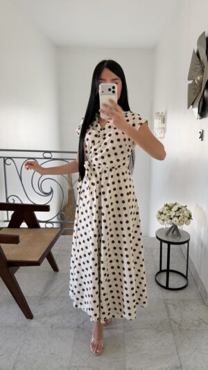 Robe à pois [BLANCHE]