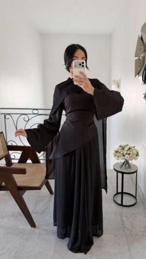 Ensemble cintre écharpe [NOIR]