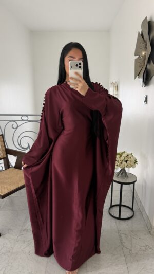 Robe cintrée détails boutons [BORDEAUX]