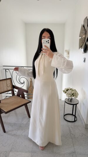 Robe sans manches à nouée [ECRUE]