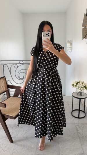 Robe à pois [NOIR]