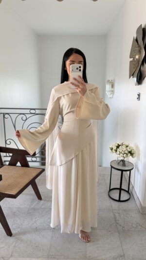 Ensemble cintre écharpe [BEIGE]