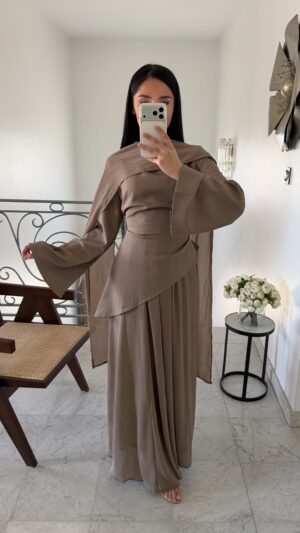 Ensemble cintre écharpe [TAUPE]