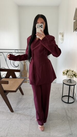 Ensemble blazer cintré au dos  [BORDEAUX]