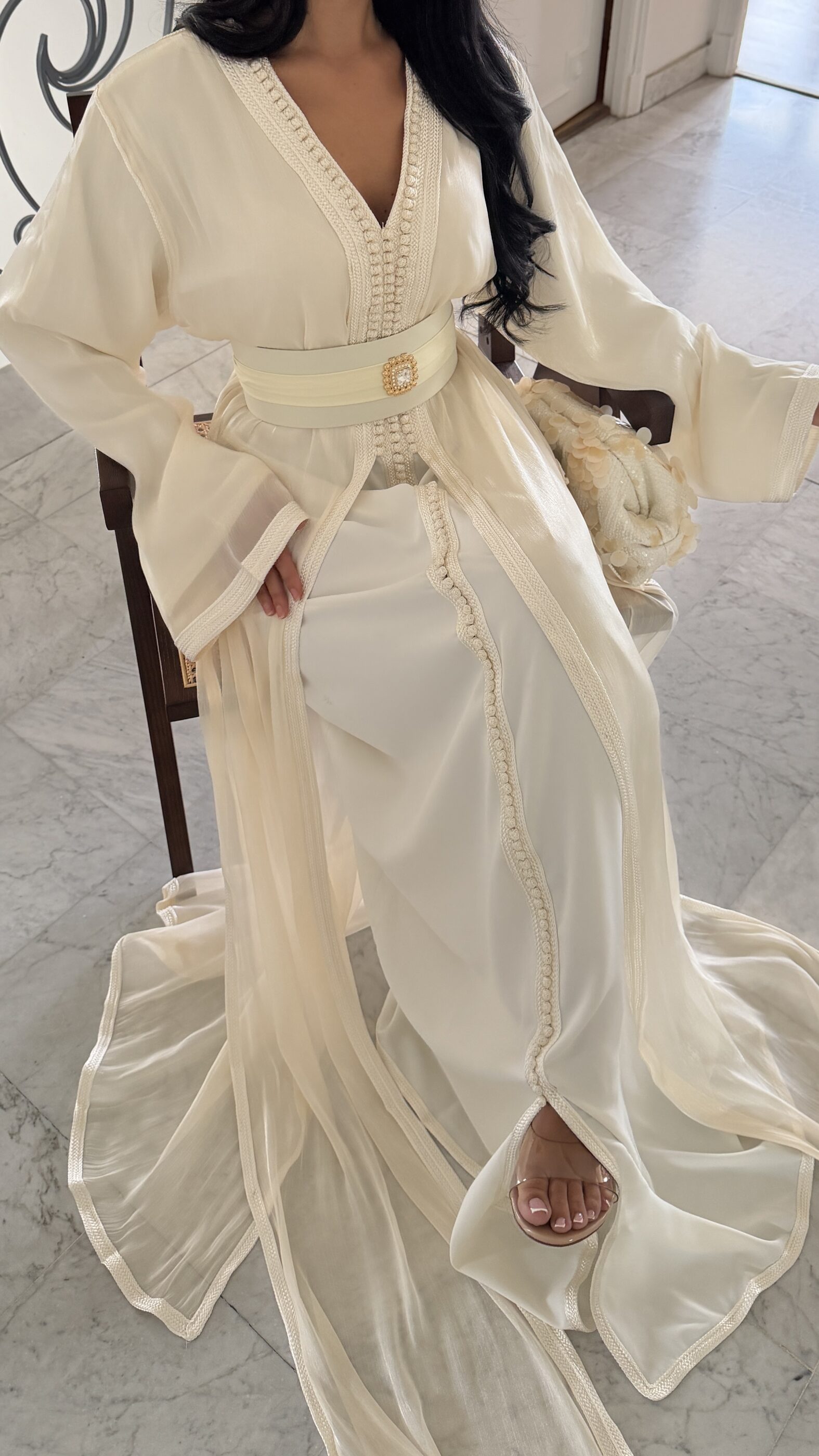 Caftan en oraganza BLANC