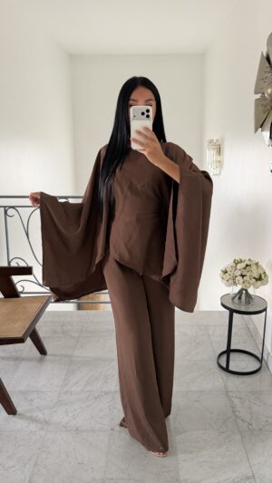 Ensemble effet cape [MARRON]