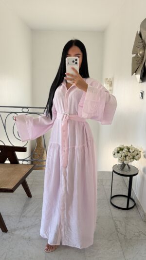 Robe chemise d'été fluide [LILA]