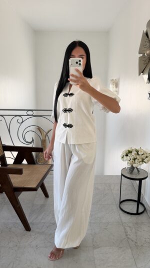 Pantalon en lin [ECRUE]